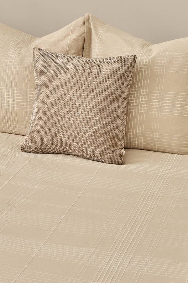 Textura Capa de edredom texturizada castanho