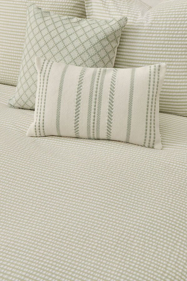 Textura Capa de edredom riscas Seersucker estampado