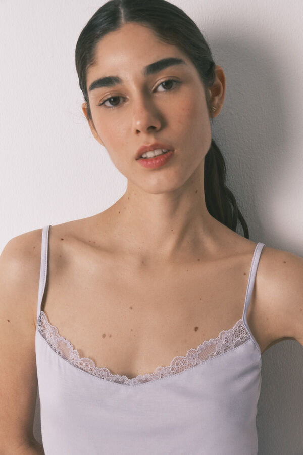 Women'secret Camiseta tirantes punto s&uacute;per suave azul azul