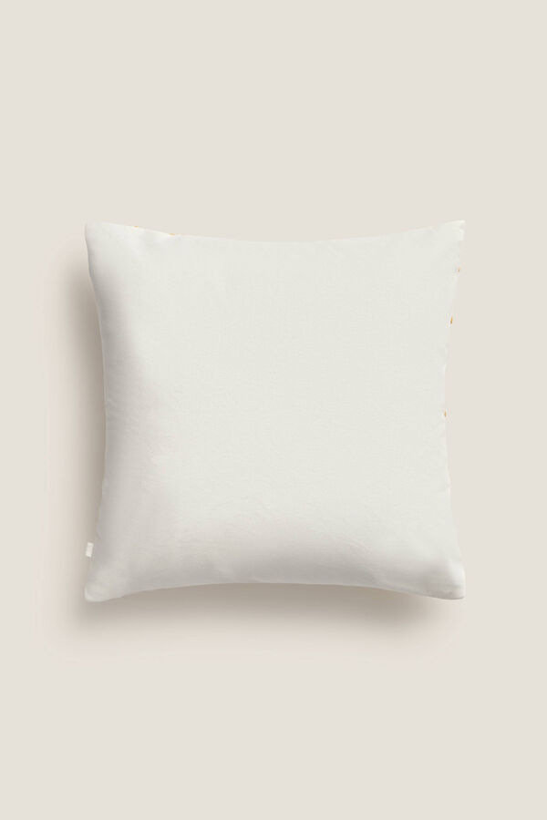 Textura Funda coj&iacute;n bordada amarillo