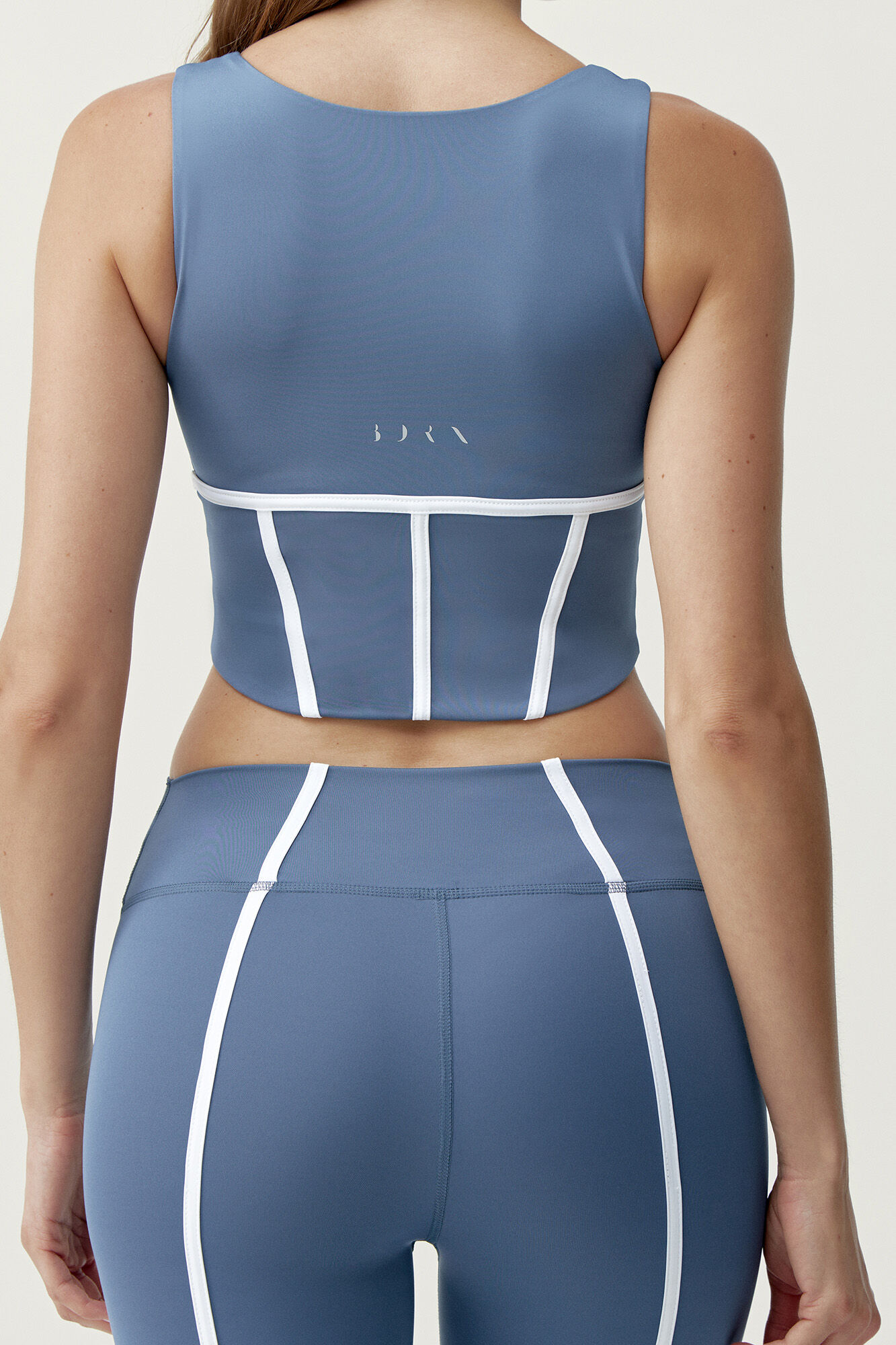 Born Living Yoga Top Vani Bluestone/White