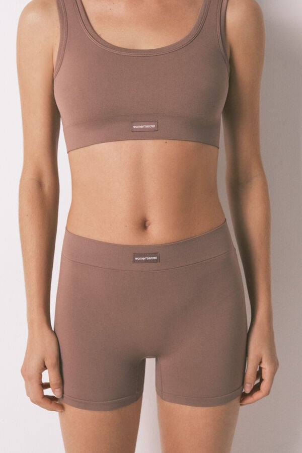Women'secret Cal&ccedil;a marrom sem costura  cru