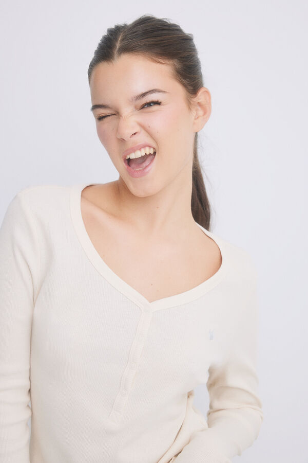 HI&BYE Pijama largo amarillo soft amarillo