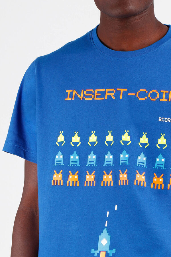 Admas DIVER Pijama manga curta Insert Coin para homem azul