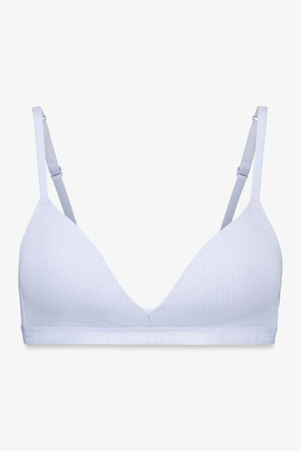 HI&BYE Soutien triangular azul com enchimento fixo  azul