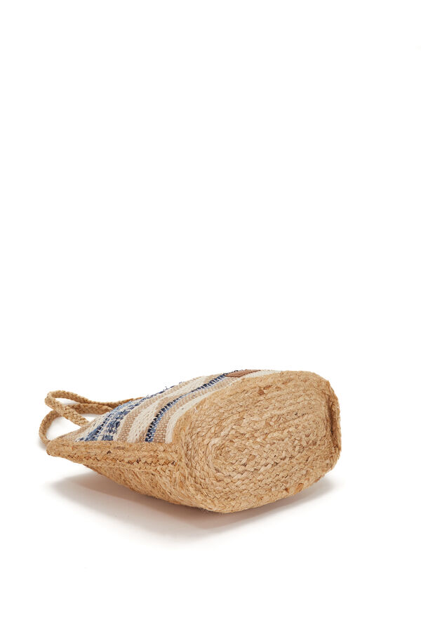 Abbacino Cesto de r&aacute;fia estampado azul denim azul