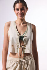 Penti Colete de beachwear estilo boho bege