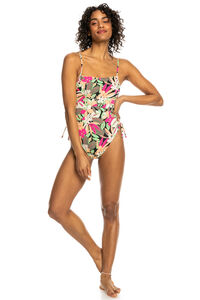 Roxy Fato de banho completo com al&ccedil;as cruzadas para mulher - Printed Beach Classics 