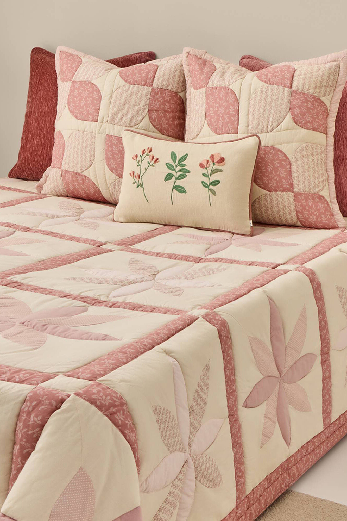 Textura Edred&oacute;n de patchwork tradicional