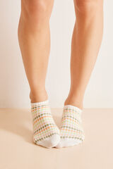 Women'secret Pack 3 meias curtas losangos estampado