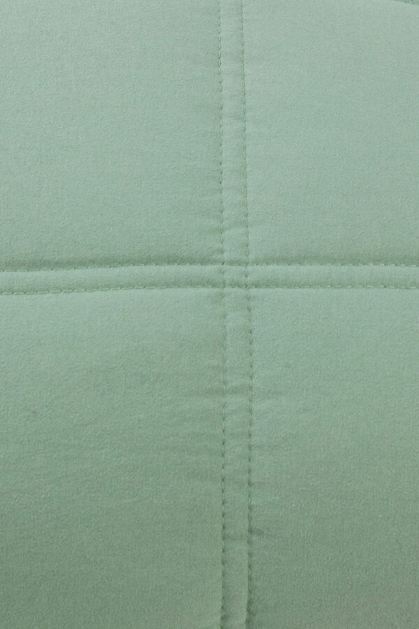 Textura Funda coj&iacute;n microfibra cuadros verde