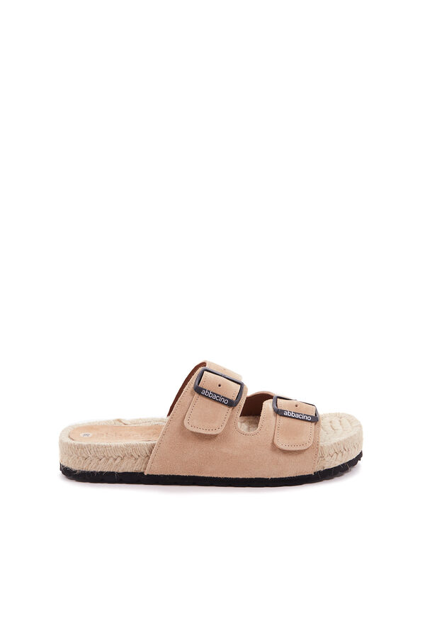 Abbacino Sandália rasa de mulher de esparto bege