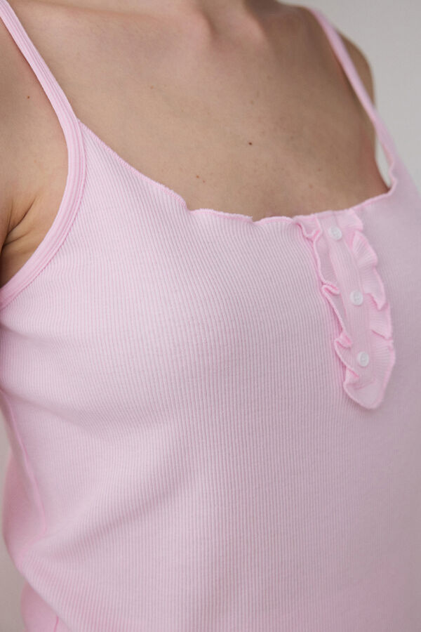 Penti Conjunto de pijama corto rosa cuadros rosa