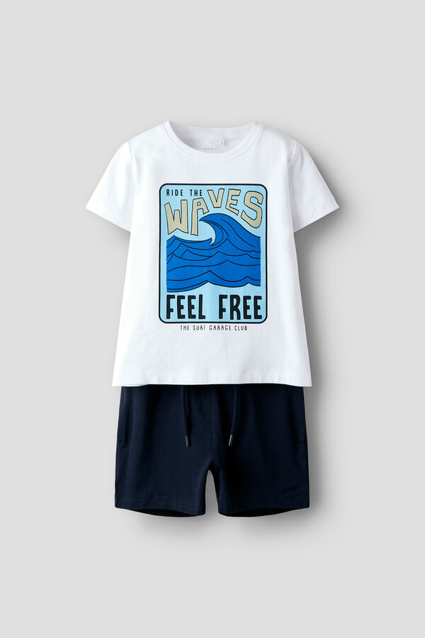 Name it Conjunto camiseta y bermuda azul
