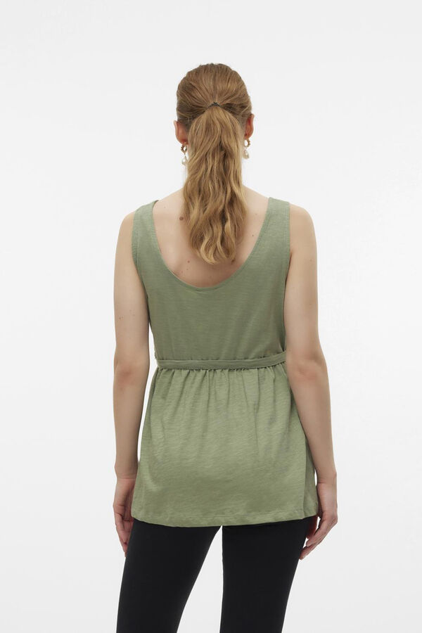 Mamalicious Top de al&ccedil;as maternity e amamenta&ccedil;&atilde;o  verde