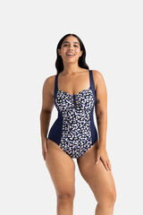 Dorina Fato de banho semi-almofadado azul