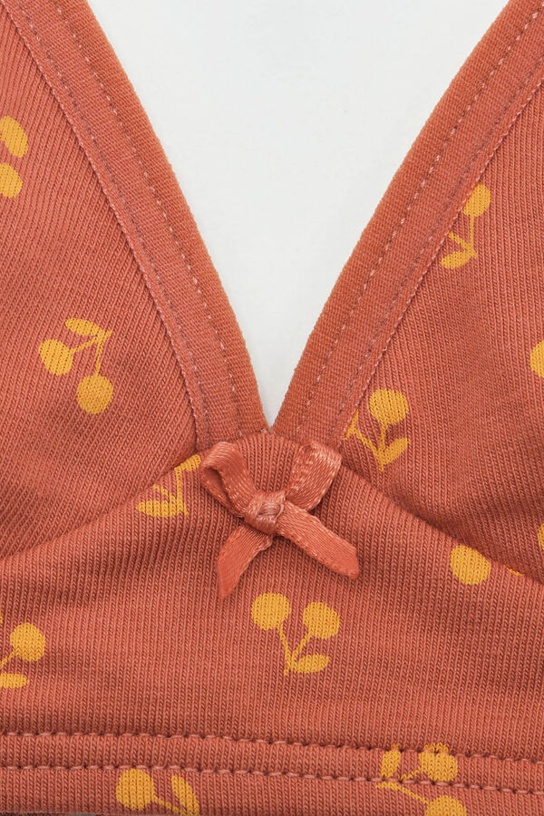 DIM Soutien de menina estampado sem aros e copas removíveis vermelho