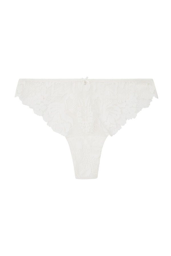 Women'secret Cuequinha brasileira renda microfibra branco branco