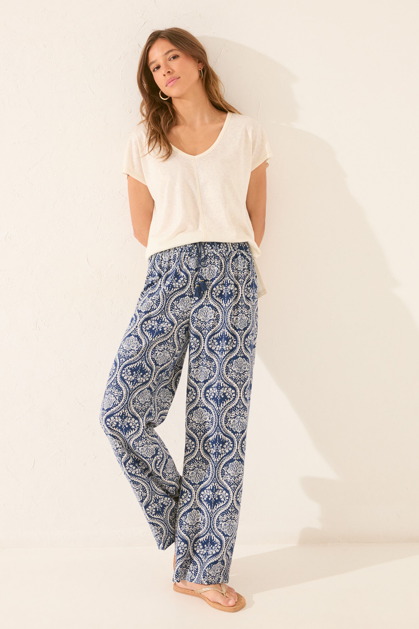 Women'secret Pantal&oacute;n largo estampado allover
