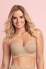 Leonisa Sin tirantes bustier 360&deg; de perfecci&oacute;n beige
