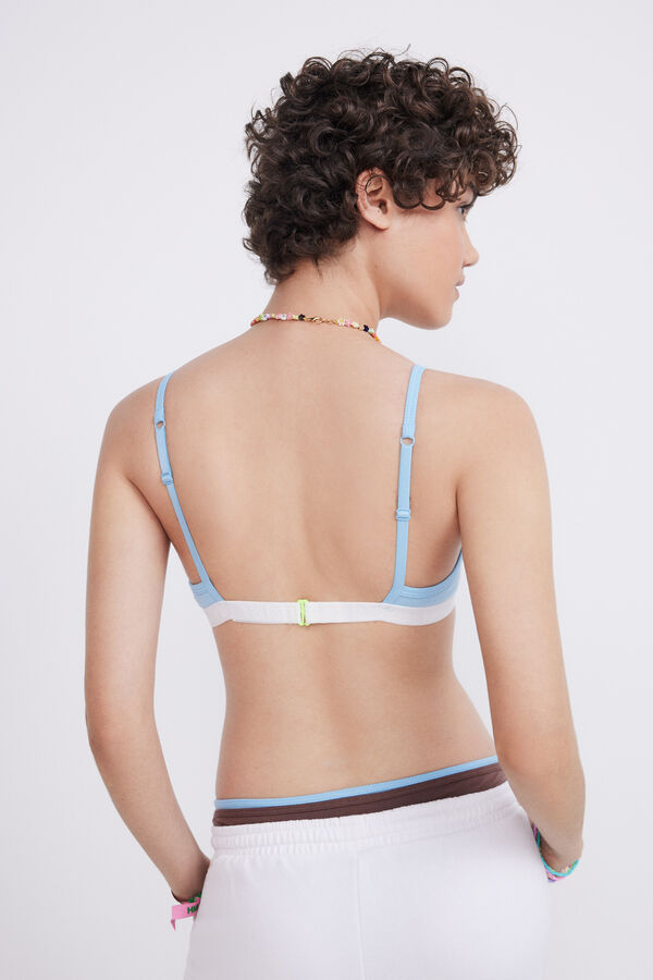 HI&BYE Sujetador con relleno algod&oacute;n azul azul