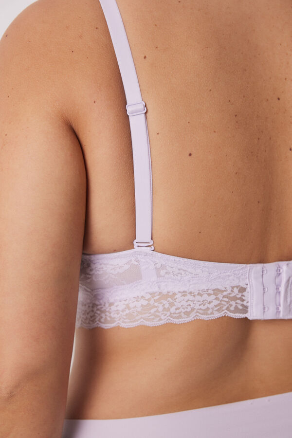 Women'secret BEAUTIFUL Soutien cl&aacute;ssico recheado encaixe lil&aacute;s rosa