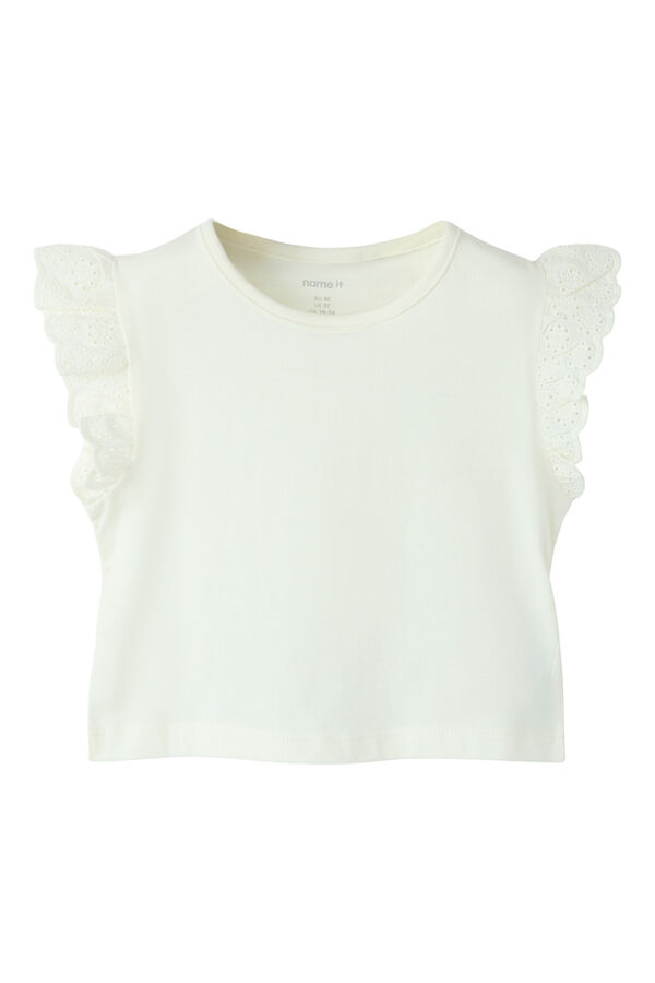 Name it T-shirt manga curta para menina branco