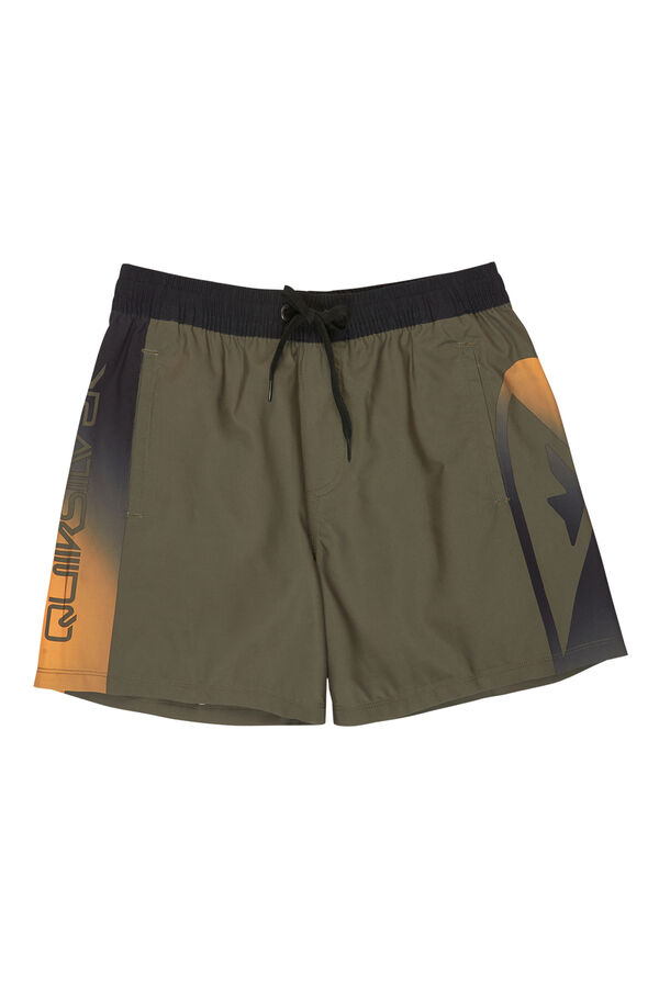 Quiksilver Fato de banho curto com logo lateral castanho