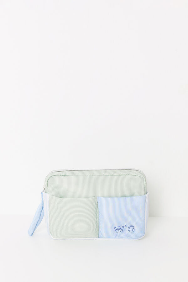 Women'secret Neceser mediano nylon estampado rayas estampado