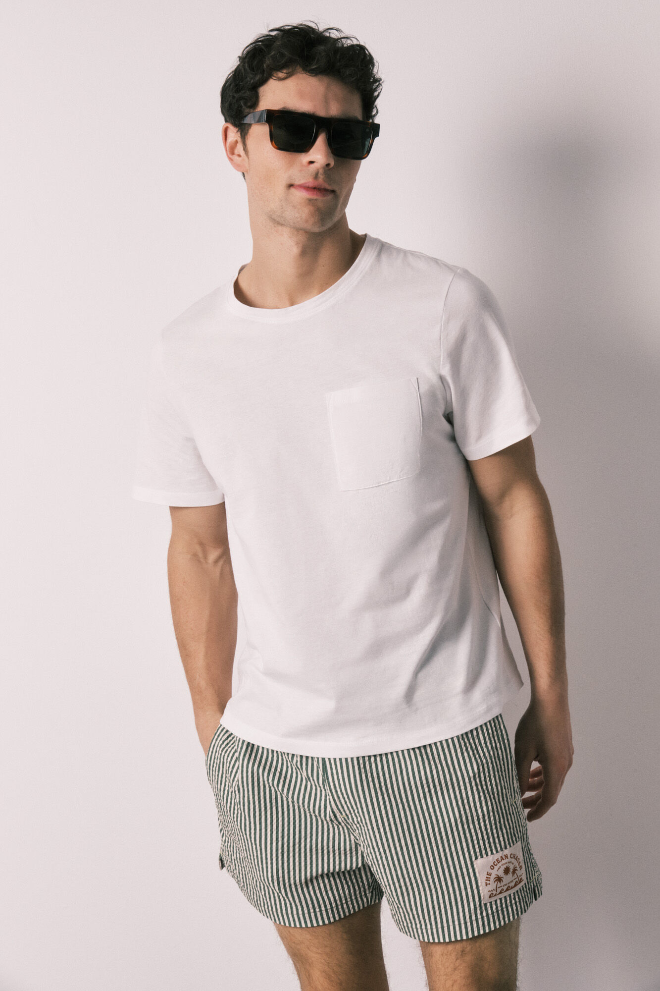 Women'secret Ba&ntilde;ador hombre estampado rayas verdes