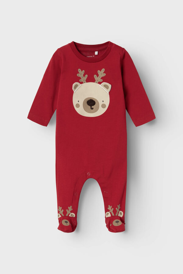 Name it Body neutro de urso de Natal para beb&ecirc; vermelho