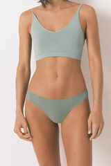 Women'secret Tanga lisa verde verde