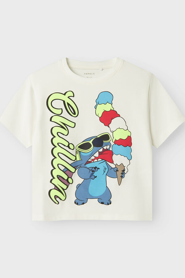 Name it Camiseta ni&ntilde;o Lilo y Stitch blanco