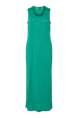 Pieces Vestido longo de lurex verde