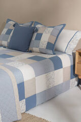 Textura Funda n&oacute;rdica patchwork algod&oacute;n. Cama 105-110cm. azul