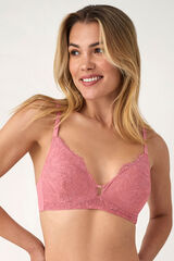 Promise com enchimento triangular sem aro rosa