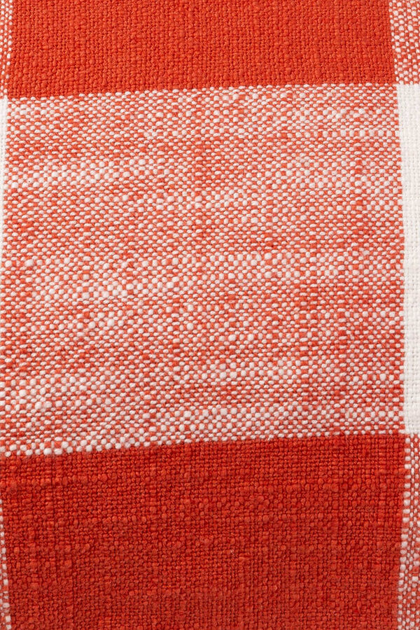 Womensecret Funda cojín cuadros algodón 45x45cm. rojo