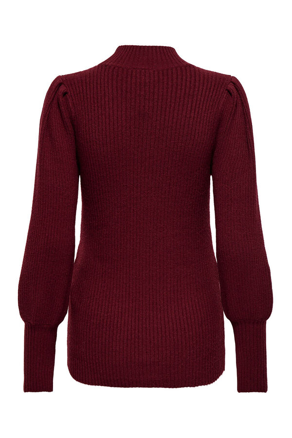 Only Maternity Jersey de canalé cuello perkins maternity burdeos