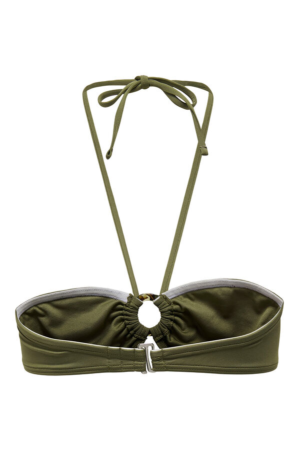 Only Top de biqu&iacute;ni verde bandeau verde