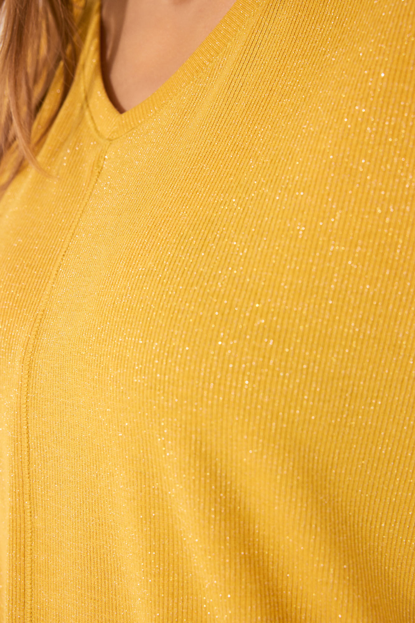 Women'secret Camiseta manga corta canal&eacute; lurex dorado