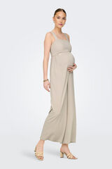 Only Maternity Mono largo maternity fruncido gris