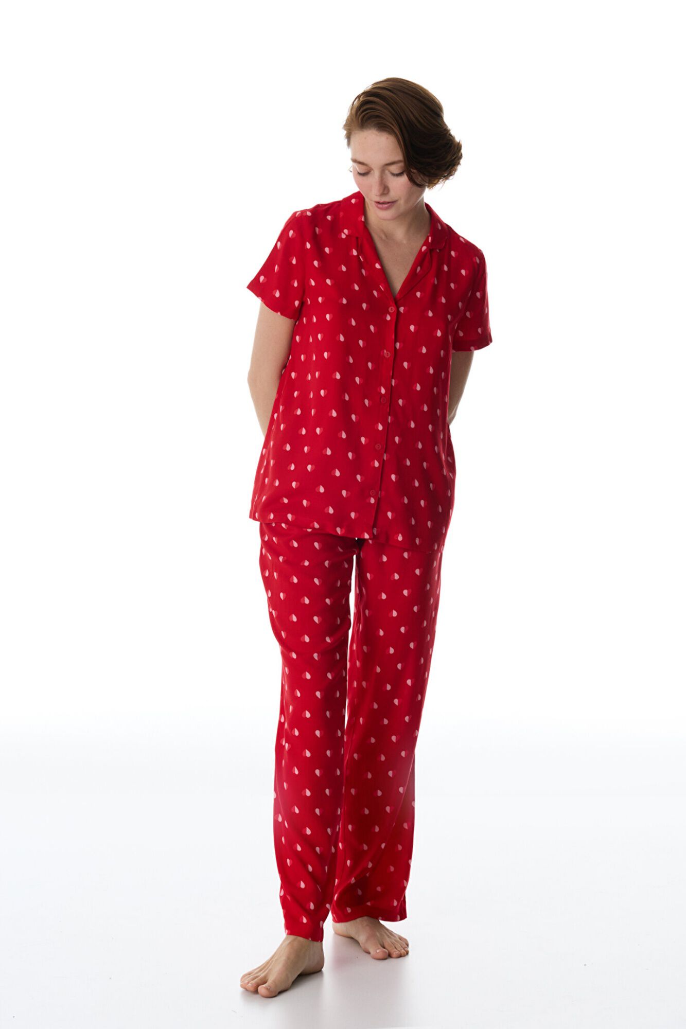 Penti Conjunto pijama camisero corazones