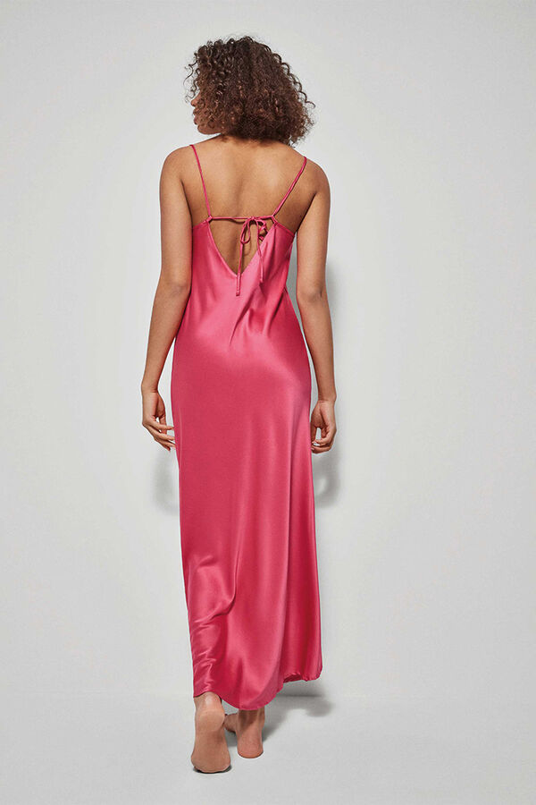 Gisela Camisa de dormir de al&ccedil;as cetim rosa