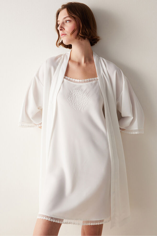 Penti Vestido de noiva em renda branco