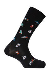 Punto Blanco Meias curtas de algod&atilde;o para acampamento preto