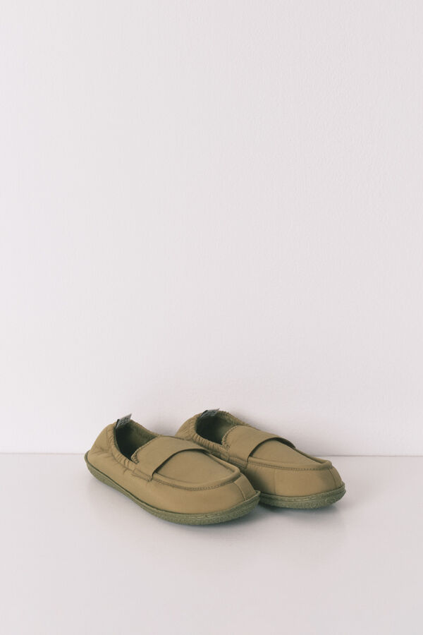Women'secret Chinelos de quarto mocassim verde caqui