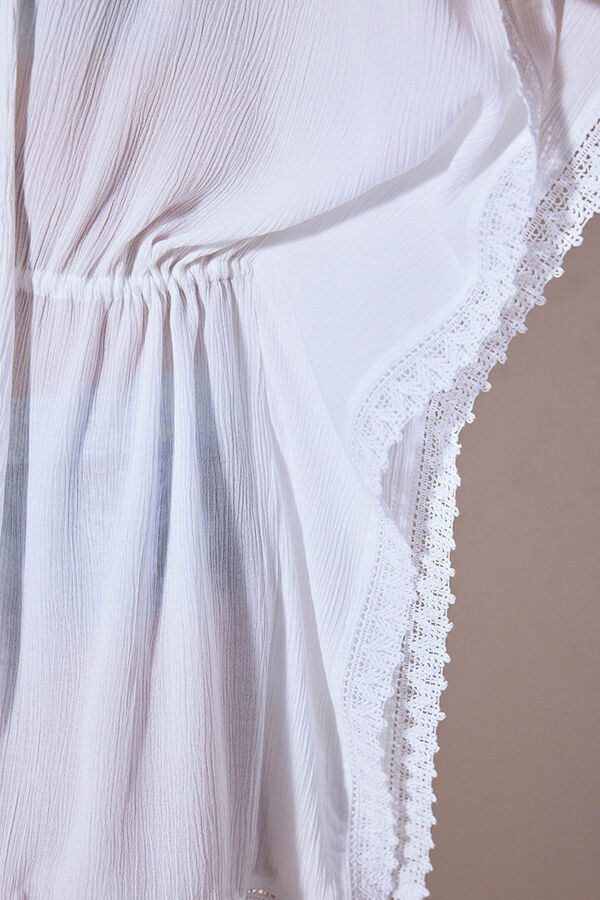 Penti Vestido quimono branco branco