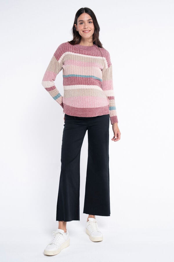 Ohma! Cal&ccedil;a jeans culotte colorida para pr&eacute;-mam&atilde; preto