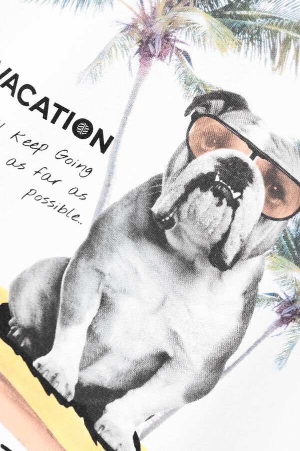 Name it T-shirt manga curta menino print surfista branco