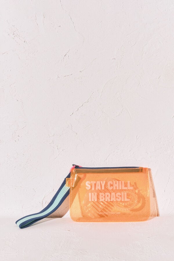 Women'secret Bolsa cremallera naranja naranja